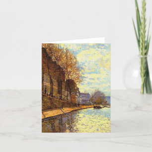 St. Martin Canal door Sisley Impressionist Paintin Bedankkaart