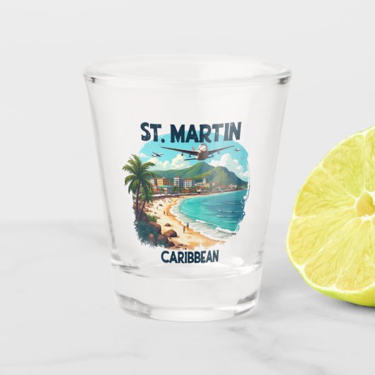 ST. MARTIN CARAIBES SHOT GLAS (Voorkant)