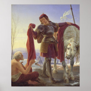 St. Martin en de Beggar, 1836 Poster