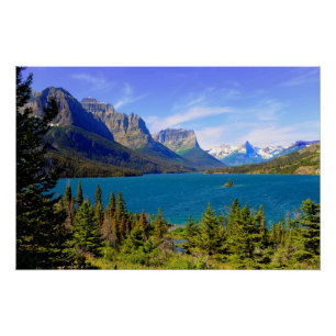 St. Mary Lake, Glacier National Park, Montana Perfect Poster
