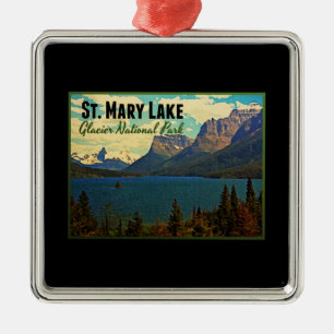 St. Mary Lake Glacier NP Metalen Ornament