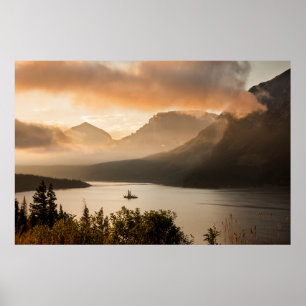 St. Mary Lake Nationaal park Glacier, Montana Poster