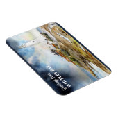 St Mary Lighthouse in Whitley Bay Waterverf Magneet (Rechterzijde)