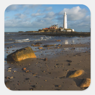 St. Mary's Island Whitley, Engeland Vierkante Sticker