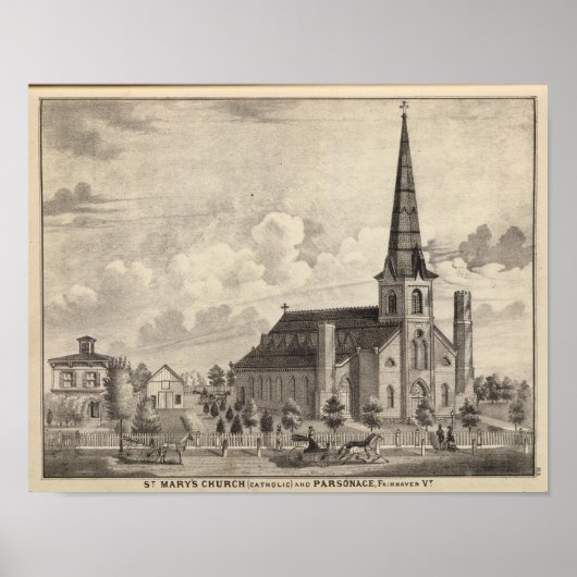 St Mary's katholieke kerk Poster (Voorkant)