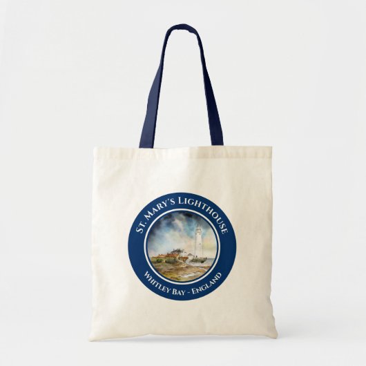 St Marys Lighthouse Whitley Bay Noordoost Engeland Tote Bag (Voorkant)