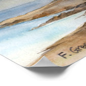 St Marys Lighthouse Whitley Bay Waterverf Poster (Hoek)