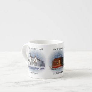 St. Marys River Vuurtorens & Boot espresso mok