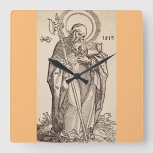 St. Matteüs de Evangelist - Reproductie van Kunstw Vierkante Klok