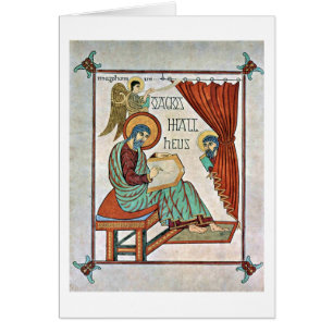 St Matthew par le maître du livre de Lindisfarne