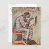 St. Matthew, van de Ebbo Gospels Briefkaart (Voorkant / Achterkant)