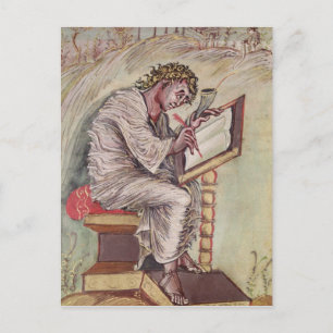 St. Matthew, van de Ebbo Gospels Briefkaart