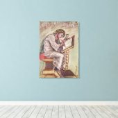 St. Matthew, van de Ebbo Gospels Canvas Afdruk (Insitu (Houten vloer))