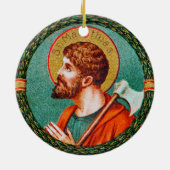 St. Matthias de apostel (JMAS 09) Keramisch Ornament (Achterkant)