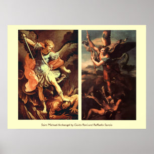 St MICHAEL AARTSENGEL DIE SATAN OVERWINDT Poster