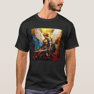 St Michael Aartsengel Katholieke Heiligen Ontwerp  T-shirt