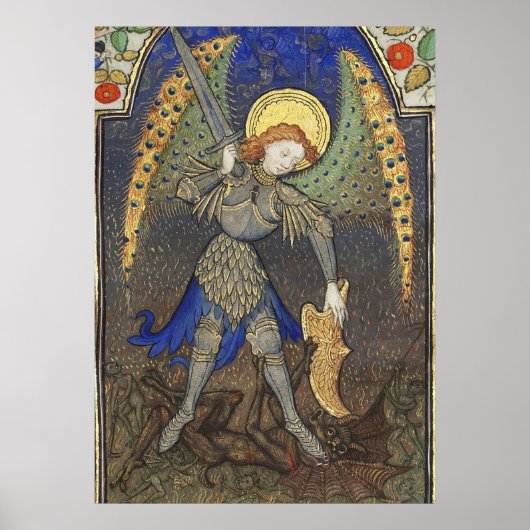 St. MICHAEL AARTSENGEL MET DUIVEL Poster (Voorkant)