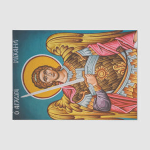 St. Michael aartsengel orthodox Christelijk icoon Tissuepapier