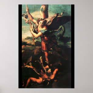 St MICHAEL AARTSENGEL OVERWINNEND SATAN Poster