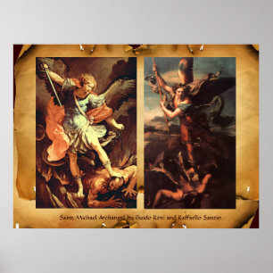 St MICHAEL AARTSENGEL OVERWINNENDE SATAN Poster