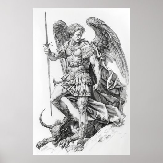 St. Michael aartsengel verslaan Demon Poster (Voorkant)