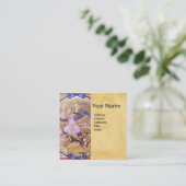 St. Michael Archangel Antiek Parchment Monogram B Vierkante Visitekaartje (Staand voorkant)