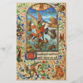 ST. MICHAEL ARCHANGEL EN DRAGON Vlaams Miniatuur Briefpapier (Achterkant)