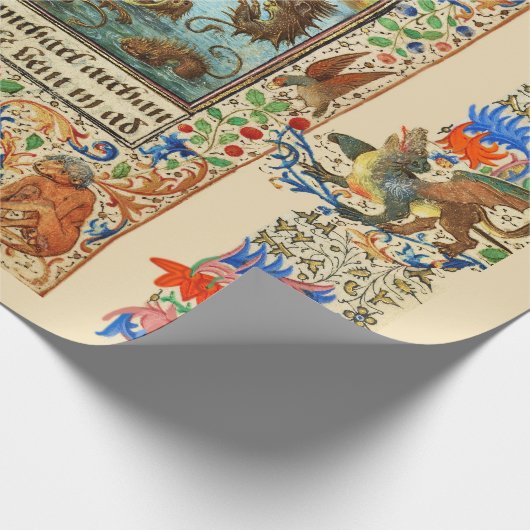 ST. MICHAEL ARCHANGEL EN DRAGON Vlaams Miniatuur Cadeaupapier (Hoek)