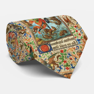 ST. MICHAEL ARCHANGEL EN DRAGON Vlaams Miniatuur Stropdas