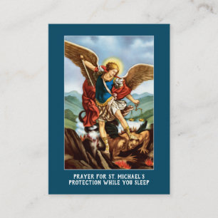 St. Michael Archangel Protection Katholieke Prayer Informatiekaartje