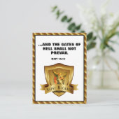 St. MICHAEL ARCHANGEL SCRIPTURE BIBLE VERSE Postca Briefkaart (Staand voorkant)