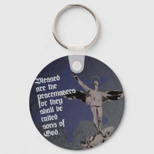St. Michael Archangel - Sheriff Star Adjunct Sleutelhanger