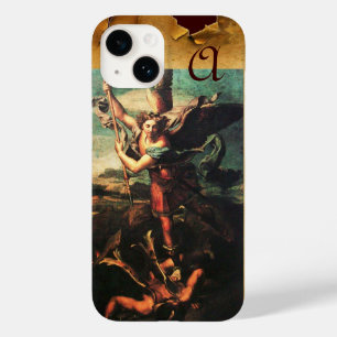 St. MICHAEL ARCHANGEL VANGUISHING SATAN Monogram Case-Mate iPhone 14 Hoesje