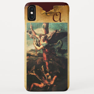 St. MICHAEL ARCHANGEL VANGUISHING SATAN Monogram iPhone XS Max Hoesje