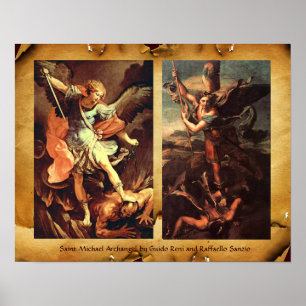 St. MICHAEL ARCHANGEL VANGUISHING SATAN Poster