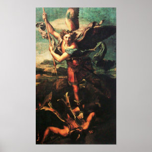St. MICHAEL ARCHANGEL VANGUISHING SATAN Poster