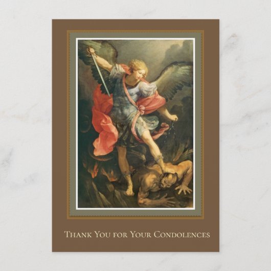 St. Michael dank u medeleven condoleances Informatiekaartje (Voorkant)