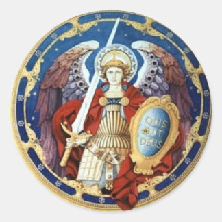 St. Michael de aartsengel ronde Sticker