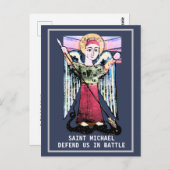 St Michael defend us Briefkaart (Voorkant / Achterkant)