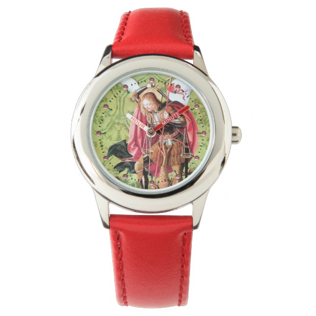 ST. MICHAEL , DRAGON EN JUSTITIE HORLOGE (Voorkant)