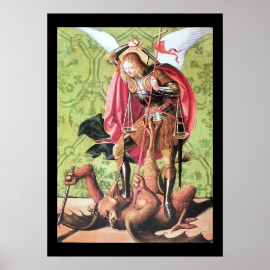 ST. MICHAEL , DRAGON EN JUSTITIE POSTER (Voorkant)
