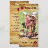 ST. MICHAEL, DRAGON EN JUSTITIE-prentenkaart (Voorkant / Achterkant)