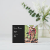ST. MICHAEL, DRAGON EN JUSTITIE, zwart groen rood Visitekaartje (Staand voorkant)