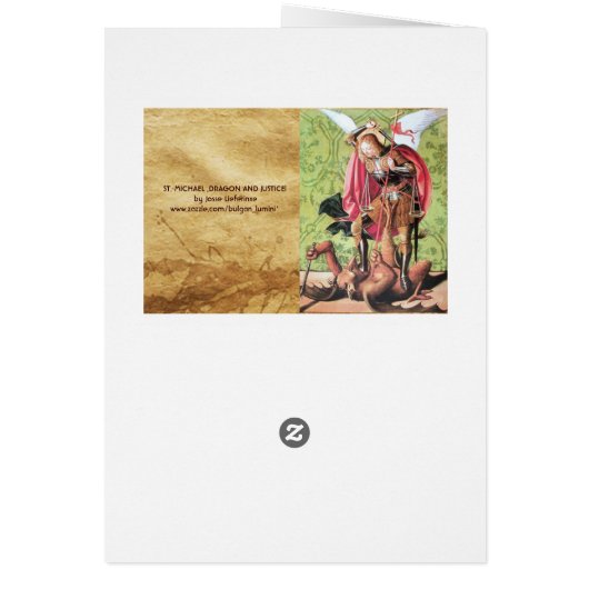 ST. MICHAEL, DRAGON ET PRIÈRE DE JUSTICE (Dos)