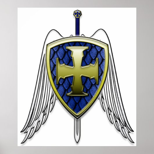 St. Michael - Dragon Scale Shield Poster (Voorkant)