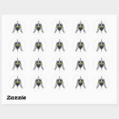 St. Michael - Dragon Scale Shield Ronde Sticker (Vel)