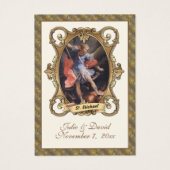 St. Michael Elegant Gold Wedding Carte Favor (Devant)