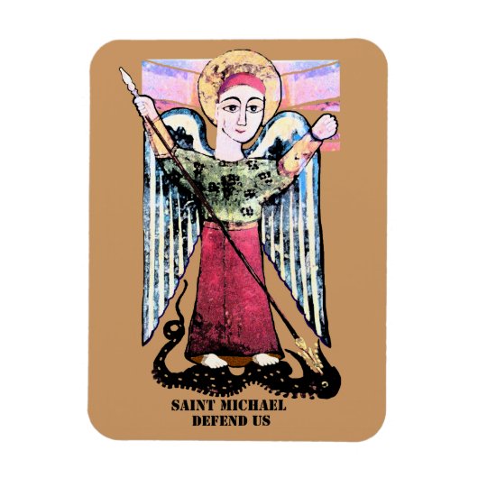 St. Michael en de draak Magneet (Verticaal)