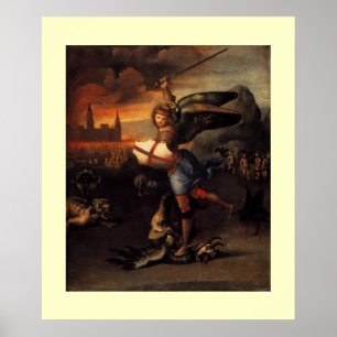 St MICHAEL EN DE DRACEN Poster
