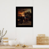 St MICHAEL EN DE DRACEN Poster (Keuken)